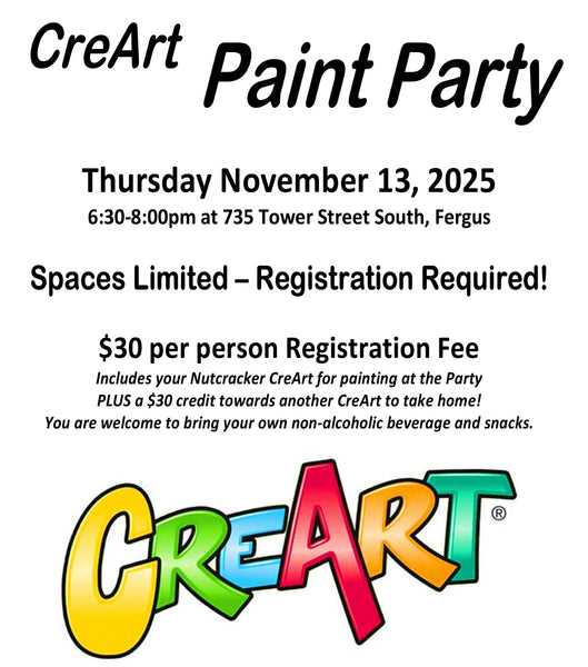 CreArt Paint Party - REGISTER NOW!