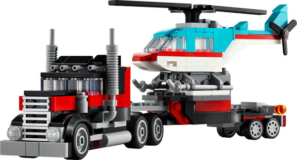 Flatbed Truck with Helicopter (31146)