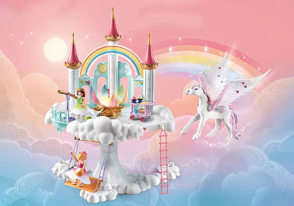 Playmobil Princess Magic Pegasus With Rainbow In The Clouds Building Set  71361