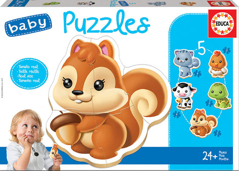 Animals (5 Baby Puzzles, Educa)