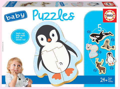 Polar Animals (5 Baby Puzzles, Educa)