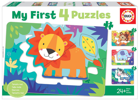 Jungle Animals (4 My First Puzzles, Educa)