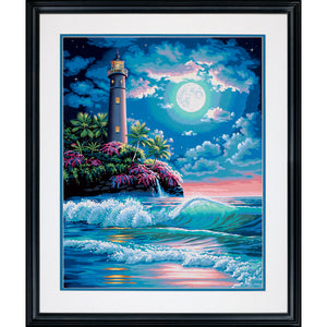 Paintworks PBN Lighthouse in Moonlight