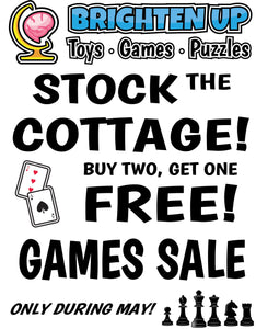 STOCK THE COTTAGE! Buy Two, Get One FREE Games Sale ON NOW!
