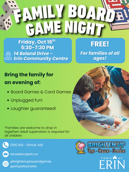 Family Board Game Night at Centre 2000 - Oct 16