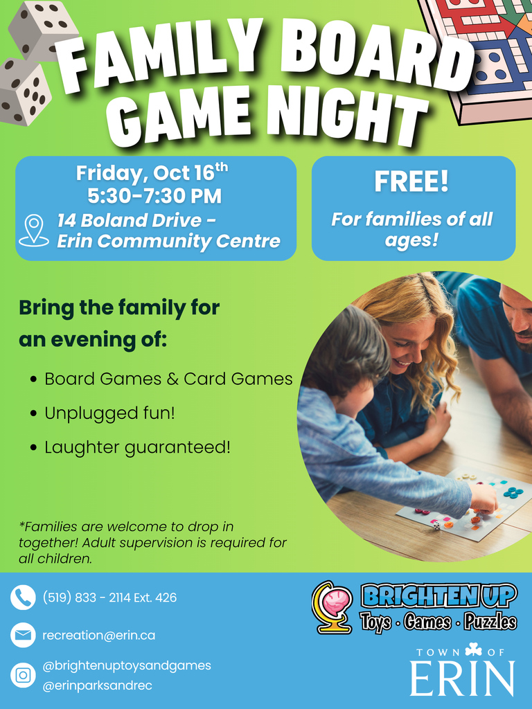 Family Board Game Night at Centre 2000 - Oct 16