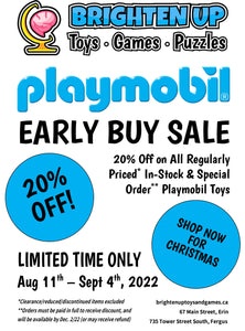 Playmobil 20% Off Early Buy Sale on NOW (only until Sept 4)