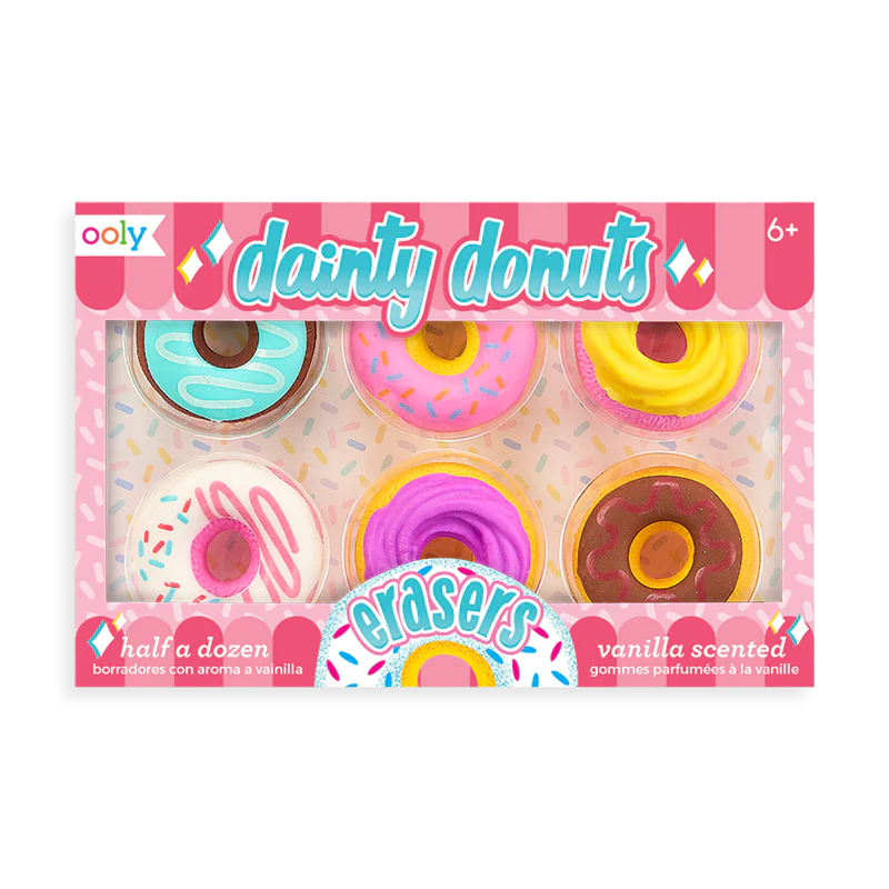 Dainty Donuts Scented Erasers (Set of 6)