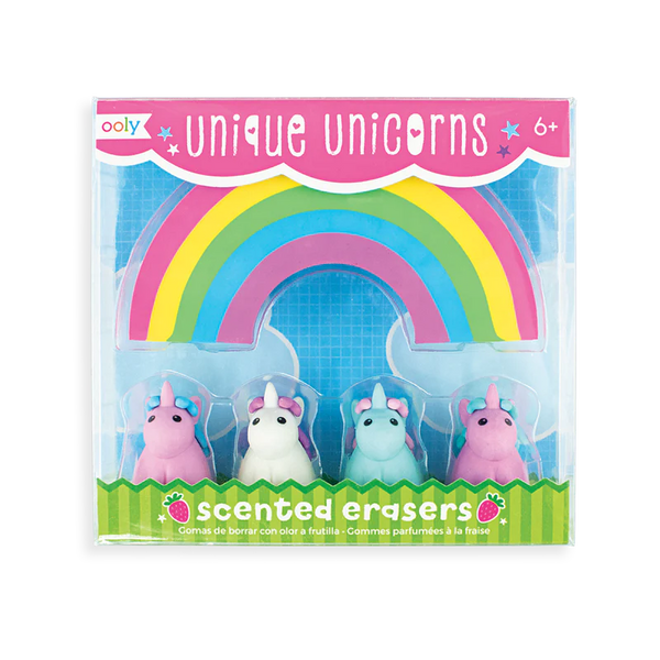 Unique Unicorn Scented Erasers (Set of 5)