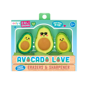 Avocado Love Eraser and Sharpener (Set of 3)