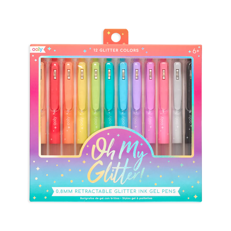 Oh My Glitter! Retractable Gel Pens (set of 12)