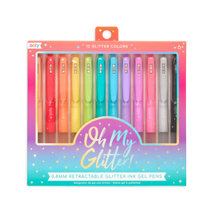 Oh My Glitter! Retractable Gel Pens (set of 12)