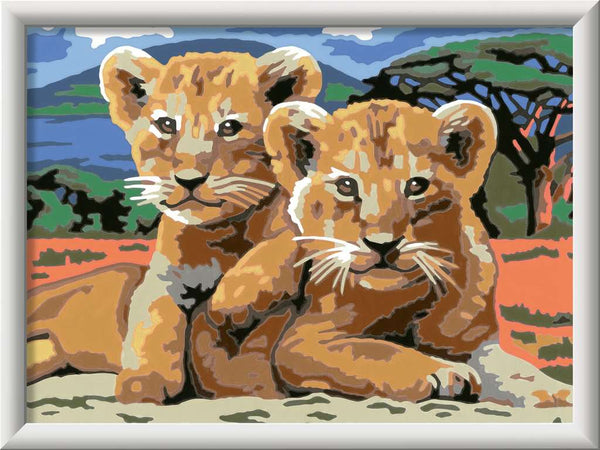 Little Lion Cubs (CreArt Painting by Number)