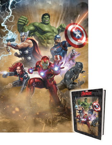 Avengers - Marvel (Lenticular Jigsaw Puzzle, Tin Book)