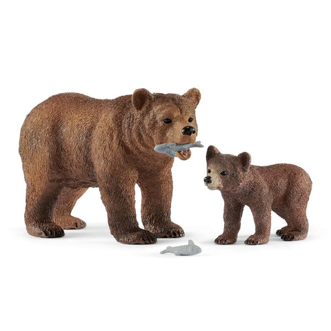Grizzly Bear Mother with Cub (Schleich #42473)