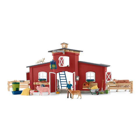 Large Red Barn with Animals and Accessories (Schleich #42606)