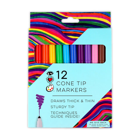 iHeartArt: 12 Cone Tip Markers