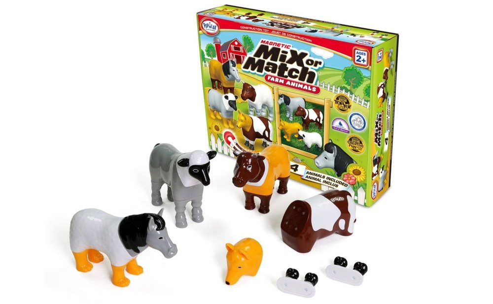 Popular Playthings Magnetic Mix or Match Farm Animals From MindWare