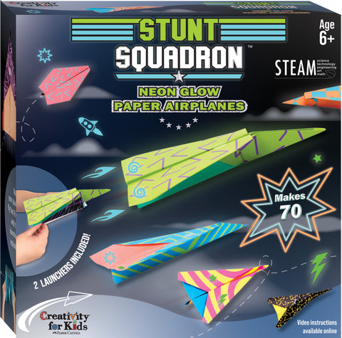 Stunt Squadron: Neon Glow Paper Airplanes