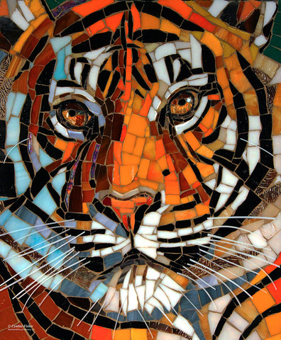 Suns Out 1000 Pc Stained Glass Tiger