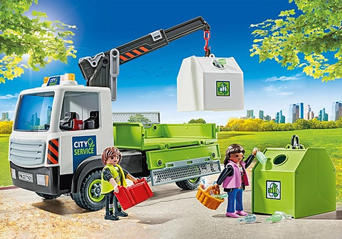 Glass Recycling Truck with Container (#71431)