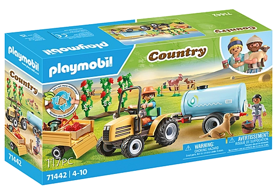 Tractor with Trailer and Water Tank (#71442)