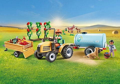 Tractor with Trailer and Water Tank (#71442)