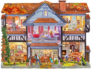 Suns Out 1000 Pc Autumn Country House (shaped)