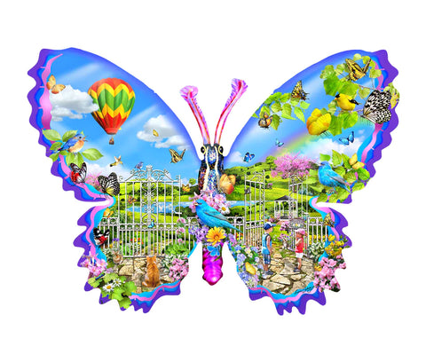 Suns Out 1000 Pc Garden Butterfly (shaped)