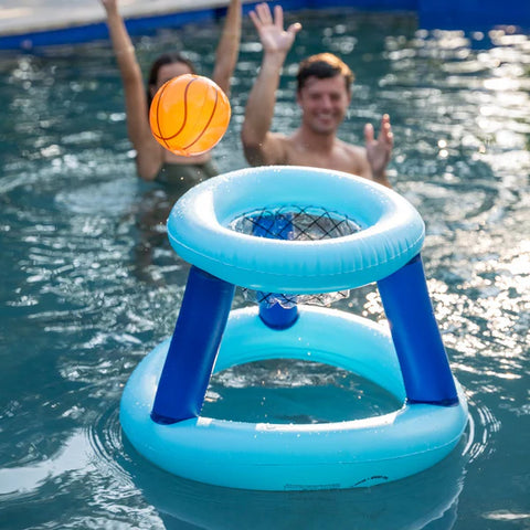 Inflatable Pool Floating Basketball Set