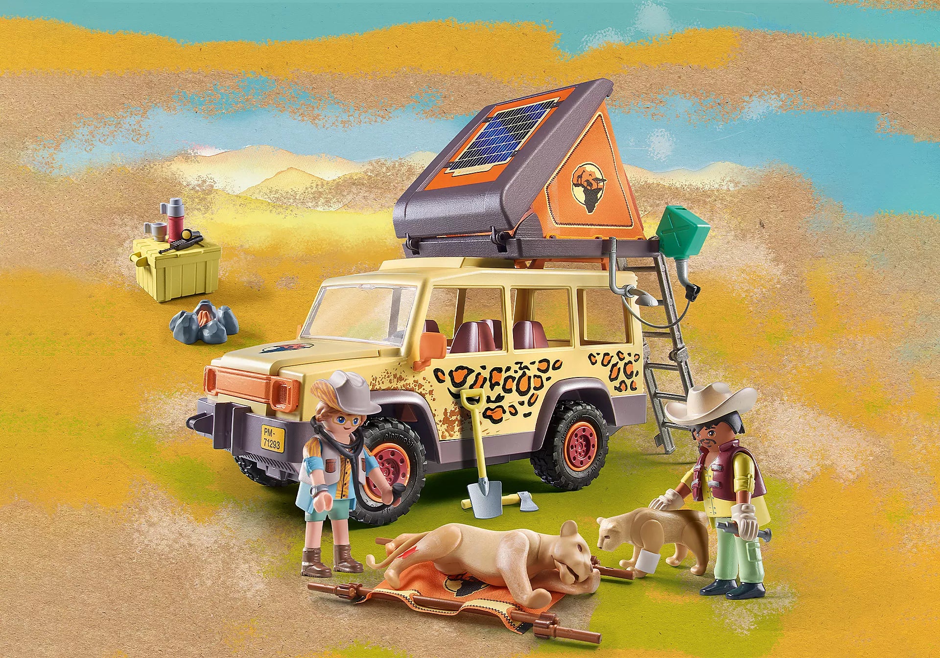 'Wiltopia' Cross-Country Vehicle with Lions (#71293)