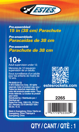 Estes Rocket Parachute: 15 inch