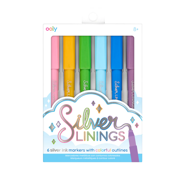 Silver Linings Outline Markers (set of 6)