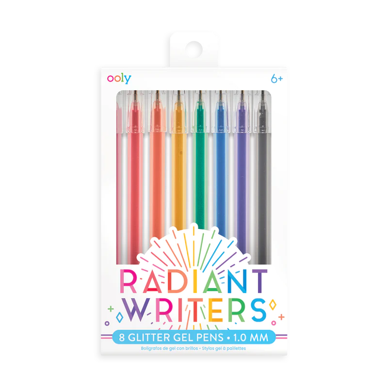 Radiant Writers Glitter Gel Pens (set of 8)