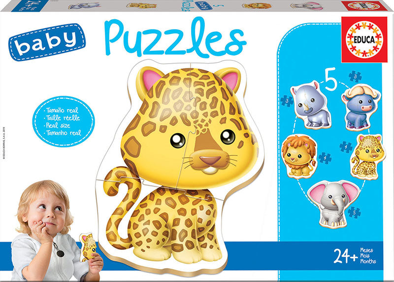 Wild Animals (5 Baby Puzzles, Educa)