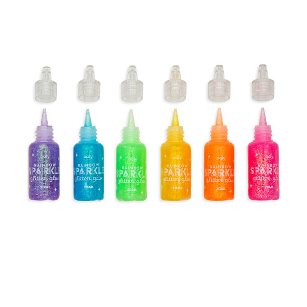 Rainbow Sparkle Glitter Glue (set of 6)