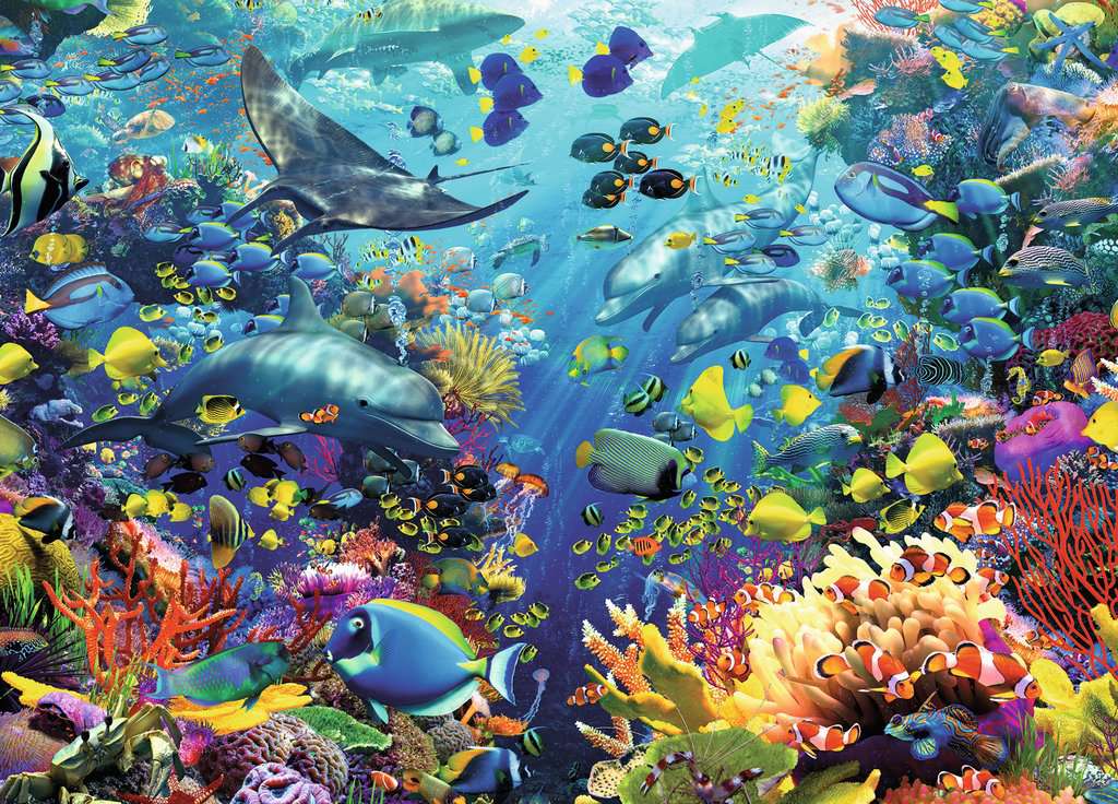 ジグソーパズル9000ピース 水中パラダイス  Ravensburger Ravensburger Underwater Paradise Puzzle 9000pcs - Puzzles Canada