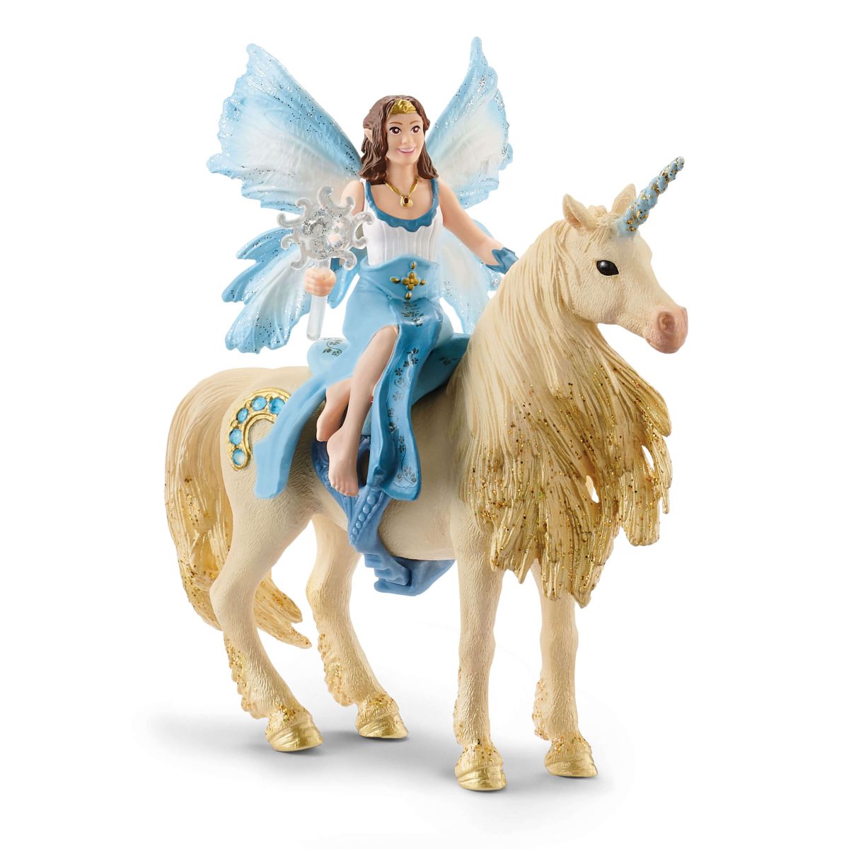 Eyela Riding on Golden Unicorn (Schleich #42508)