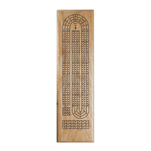 Cribbage Board by Wood Expressions (3-track, natural)