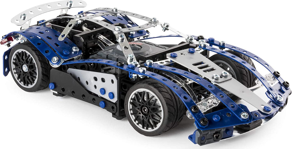 Meccano, 25-in-1 Motorized Supercar STEM Model Building Kit with 347 Parts,  Real Tools and Working Lights, Kids Toys for Ages 10 and Up