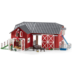 Large Red Barn Farm with Black Angus Animals & Accessories (Schleich #72102)