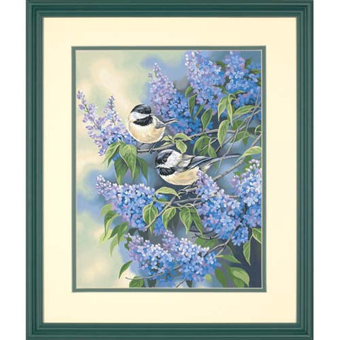 Paintworks PBN Chickadees and Lilacs