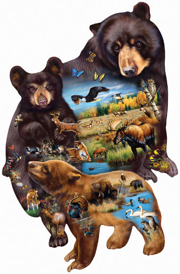 Suns Out 1000 Pc Bear Family Adventure (shaped)