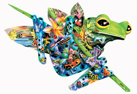 Suns Out 1000 Pc Paradise Frog Puzzle (shaped)