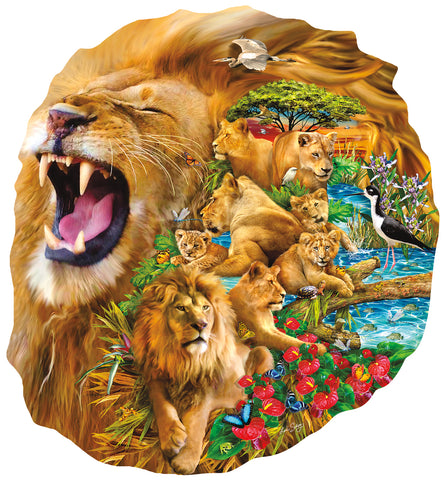 Suns Out 1000 Pc Lion Family (shaped)