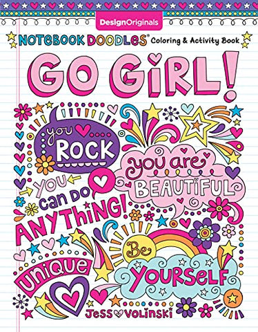 Notebook Doodles: Go Girl Colouring Book