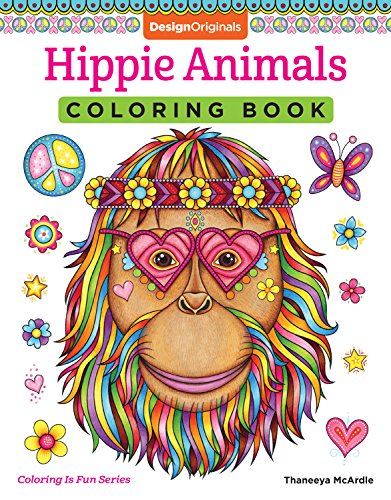 Hippie Animals Colouring Book