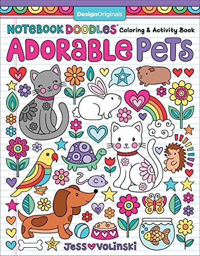 Notebook Doodles Adorable Pets Colouring Book