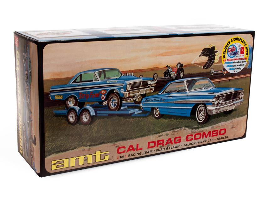 64 Cal Drag Combo: Ford Galaxie/Falcon Funny Car/Trailer (1/25)