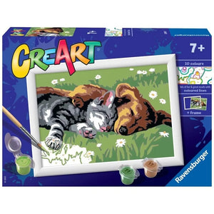 Sleeping Cats and Dogs (CreArt Painting by Number)